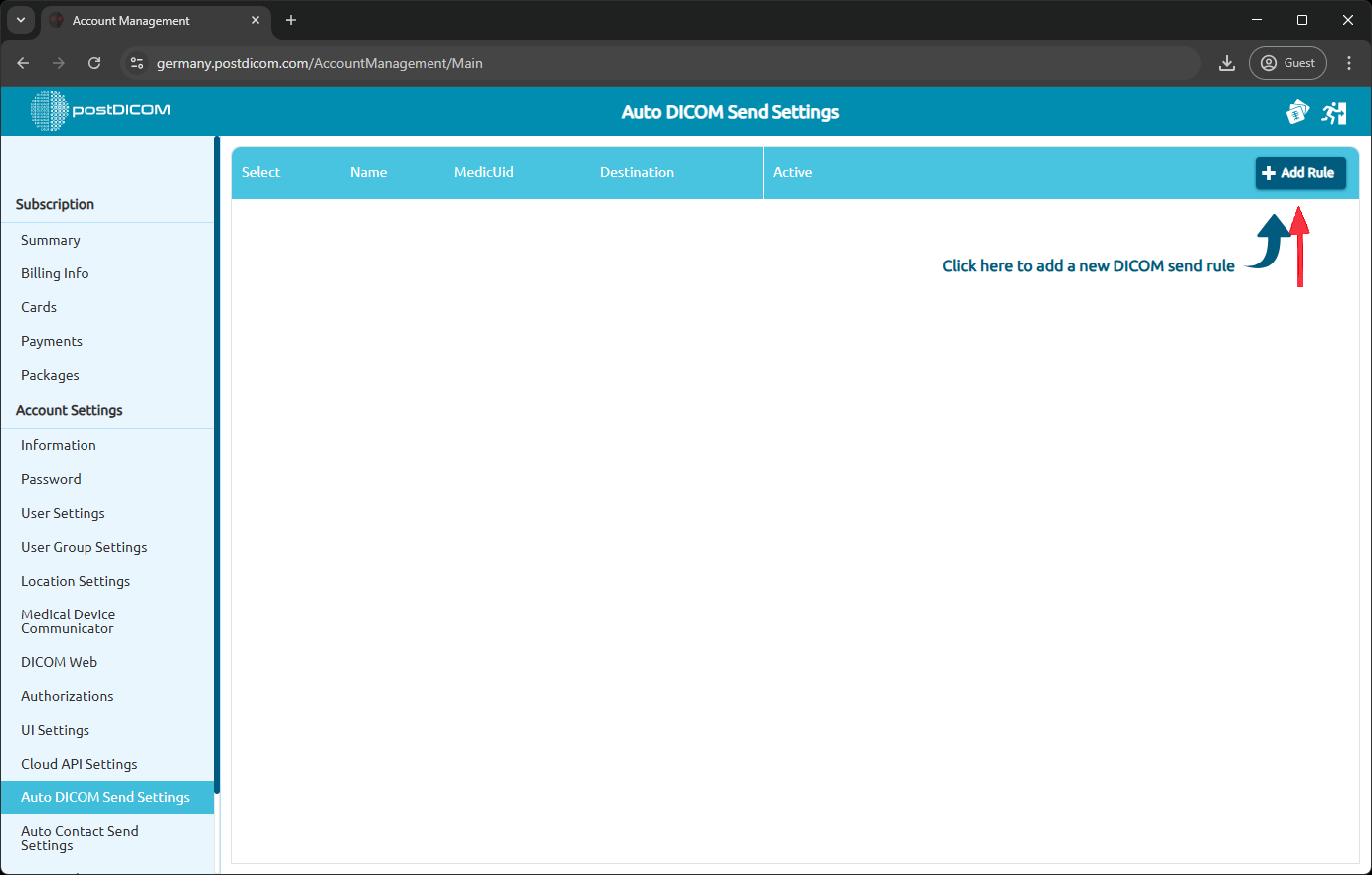 How To Manage Your Auto DICOM Send Settings