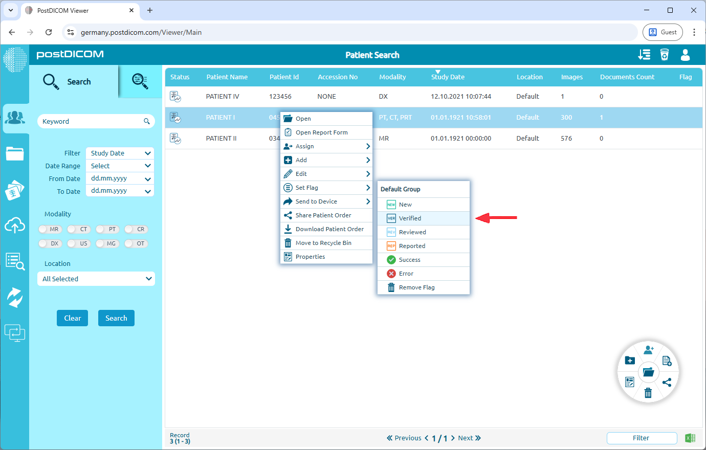Using Flags to Organize and Filter Patient Orders
